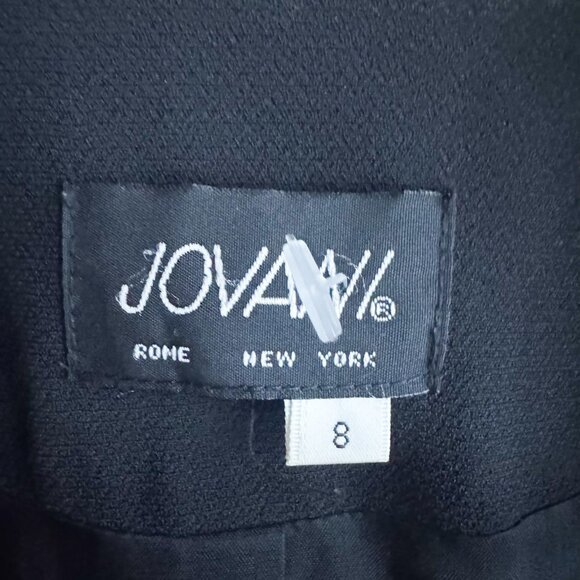 Vintage Jovani Gold Key Detail Classic Black Blazer 8 - Picture 4 of 6
